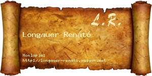 Longauer Renátó névjegykártya